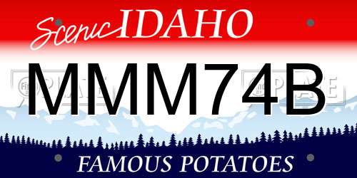 MMM74B Idaho License Plate