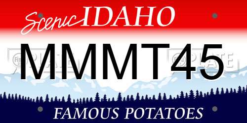 MMMT45 Idaho License Plate