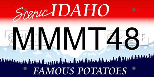 MMMT48 Idaho License Plate