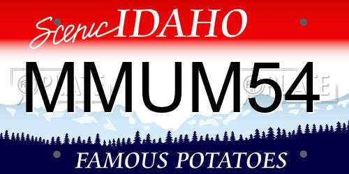 MMUM54 Idaho License Plate