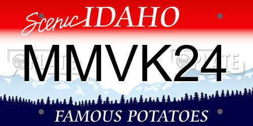 MMVK24 Idaho License Plate