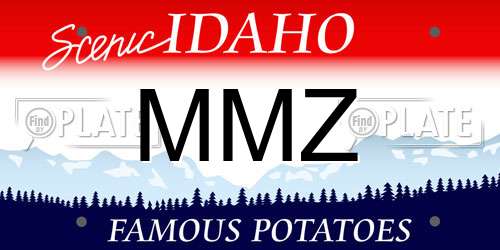 MMZ Idaho License Plate