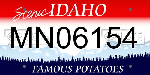 MN06154 Idaho License Plate