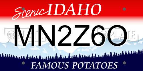 MN2Z6O Idaho License Plate