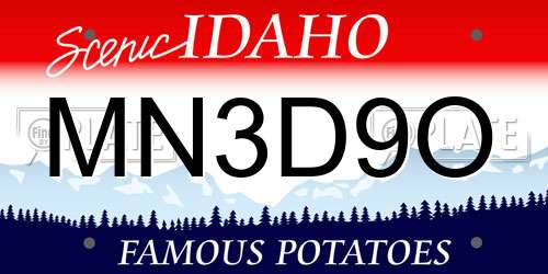 MN3D9O Idaho License Plate