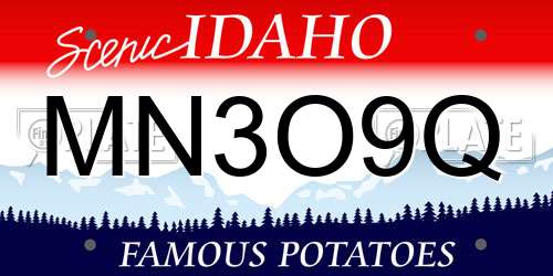 MN3O9Q Idaho License Plate
