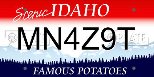 MN4Z9T Idaho License Plate