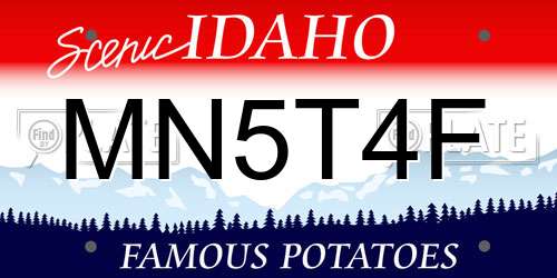 MN5T4F Idaho License Plate