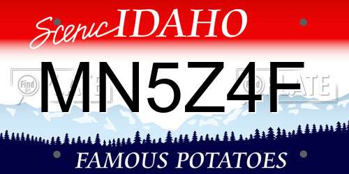 MN5Z4F Idaho License Plate