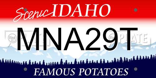 MNA29T Idaho License Plate