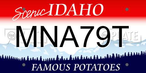 MNA79T Idaho License Plate
