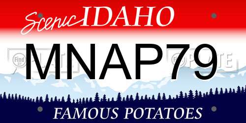 MNAP79 Idaho License Plate