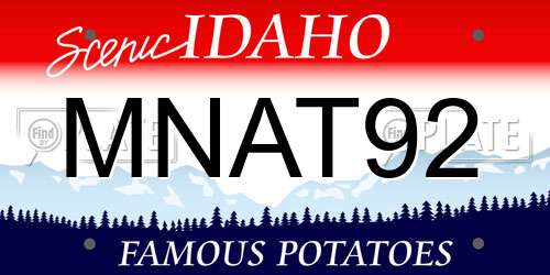 MNAT92 Idaho License Plate