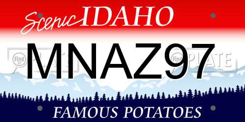 MNAZ97 Idaho License Plate