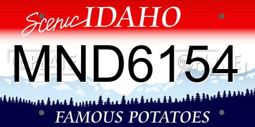 MND6154 Idaho License Plate