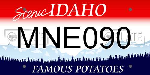 MNE090 Idaho License Plate