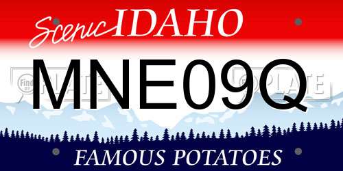 MNE09Q Idaho License Plate