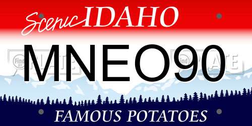 MNEO90 Idaho License Plate