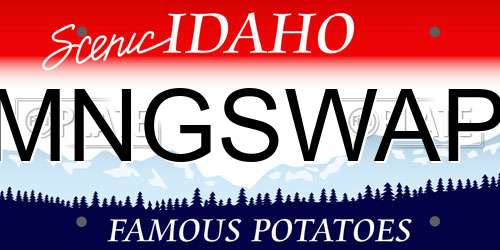 MNGSWAP Idaho License Plate