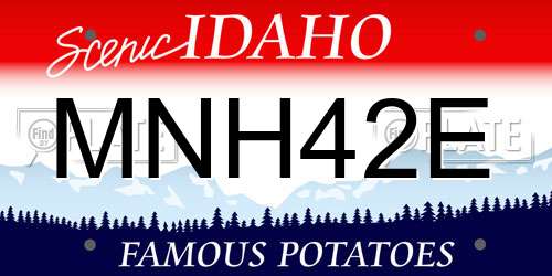 MNH42E Idaho License Plate