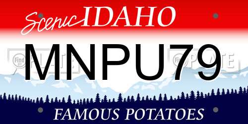 MNPU79 Idaho License Plate