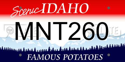 MNT260 Idaho License Plate