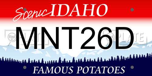 MNT26D Idaho License Plate