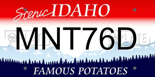 MNT76D Idaho License Plate