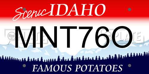MNT76O Idaho License Plate
