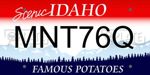 MNT76Q Idaho License Plate