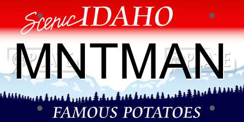 MNTMAN Idaho License Plate