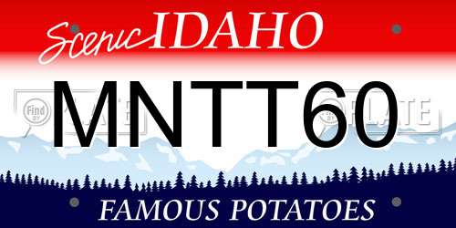 MNTT60 Idaho License Plate