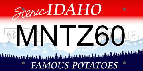 MNTZ60 Idaho License Plate