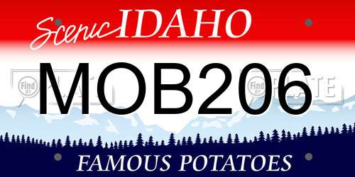 MOB206 Idaho License Plate