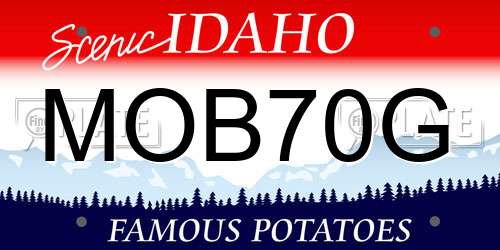 MOB70G Idaho License Plate