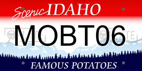 MOBT06 Idaho License Plate