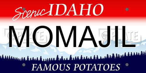 MOMAJIL Idaho License Plate