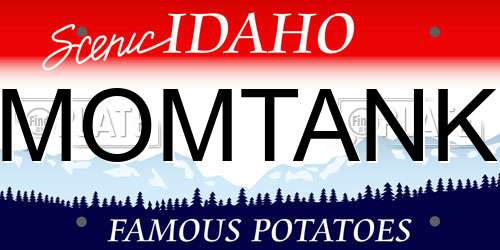 MOMTANK Idaho License Plate