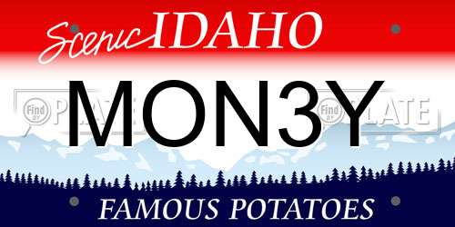 MON3Y Idaho License Plate