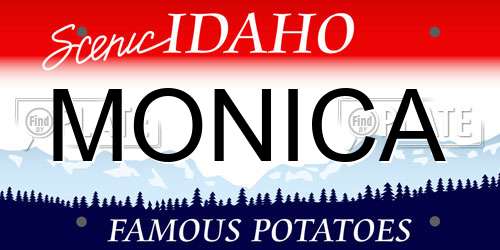 MONICA Idaho License Plate