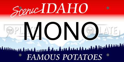 MONO Idaho License Plate