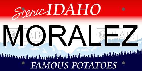 MORALEZ Idaho License Plate