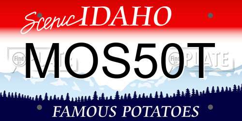 MOS50T Idaho License Plate