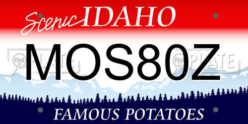 MOS80Z Idaho License Plate