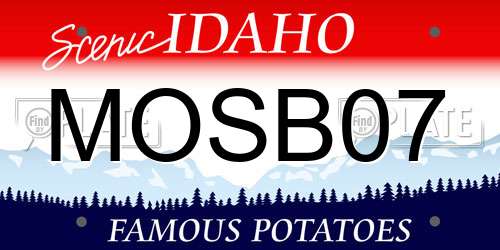 MOSB07 Idaho License Plate