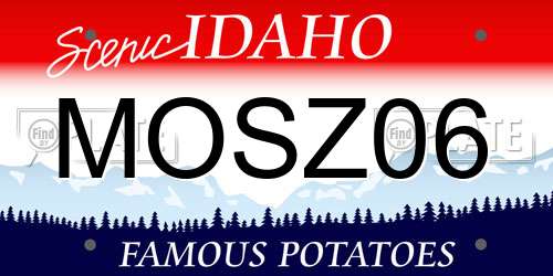 MOSZ06 Idaho License Plate