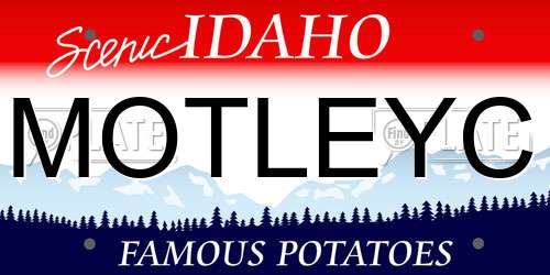 MOTLEYC Idaho License Plate
