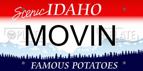 MOVIN Idaho License Plate