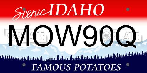MOW90Q Idaho License Plate