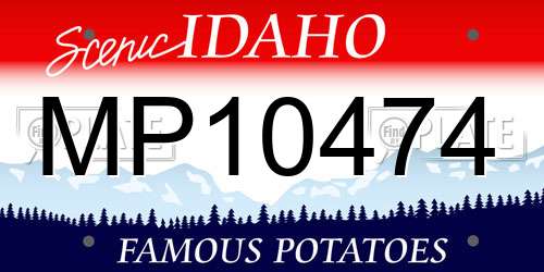 MP10474 Idaho License Plate